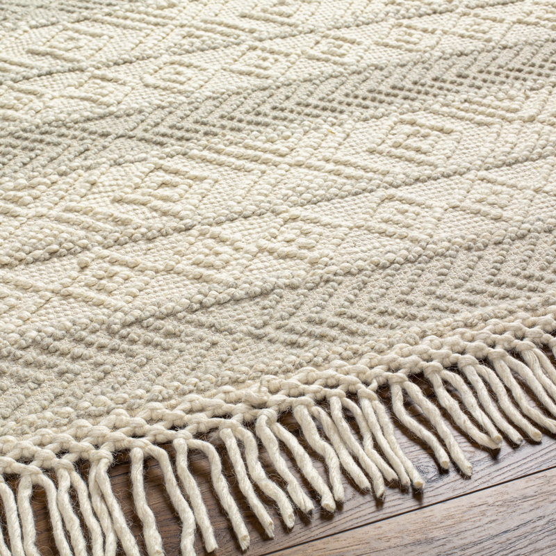 Anelisse Geometric Flatweave Area Rug in Beige/Taupe, Runner 2'3" x 7'6"