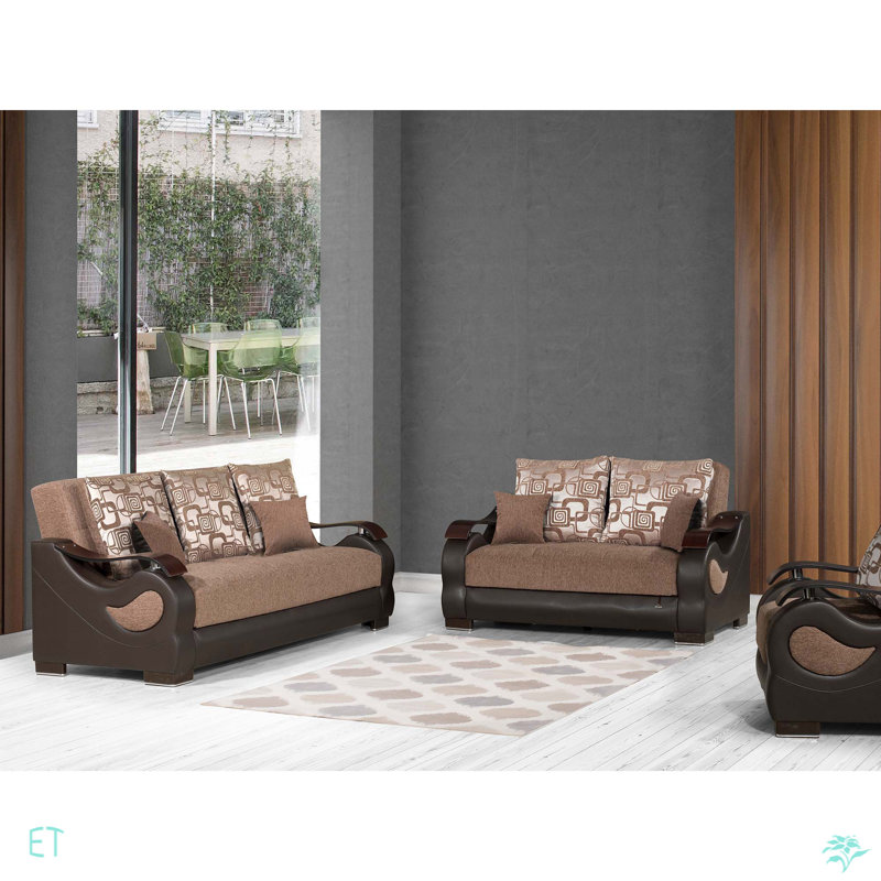 Causeuse convertible avec rangement Primenest Urbanova Collection, Brun