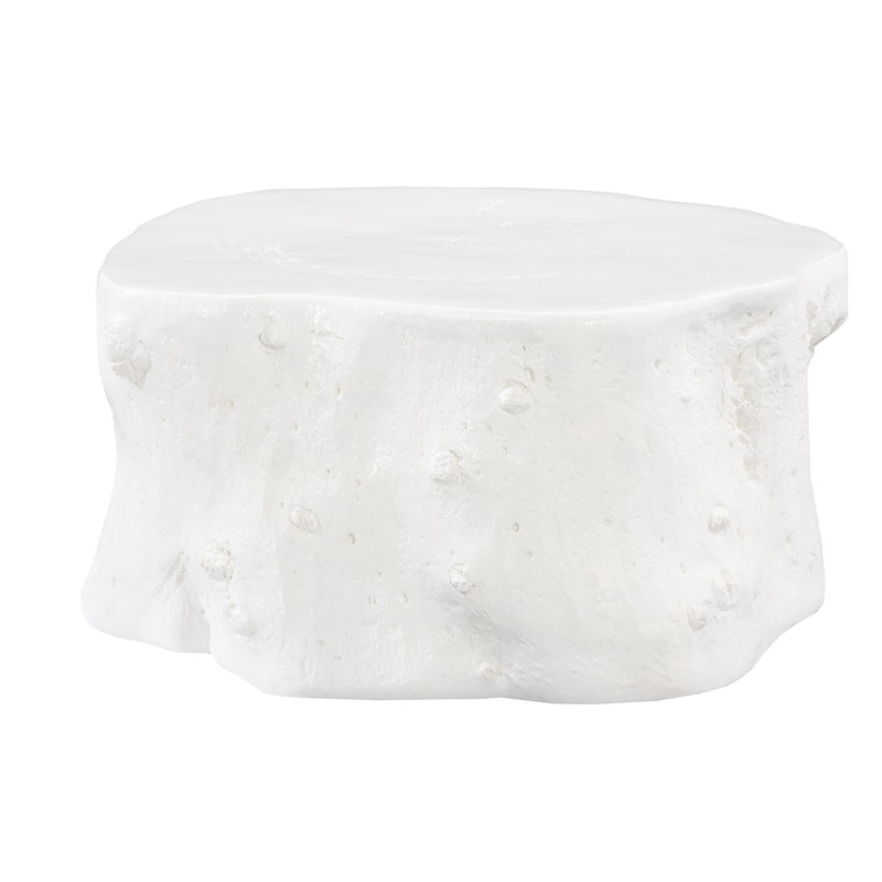 Log Cocktail Table, Gel Coat White