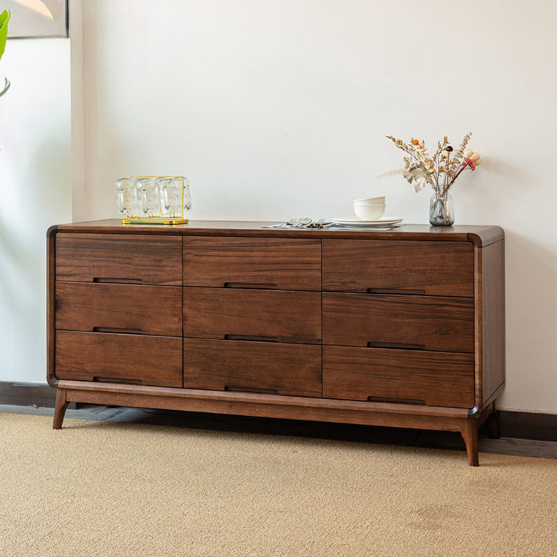 Armoire de rangement en noyer noir