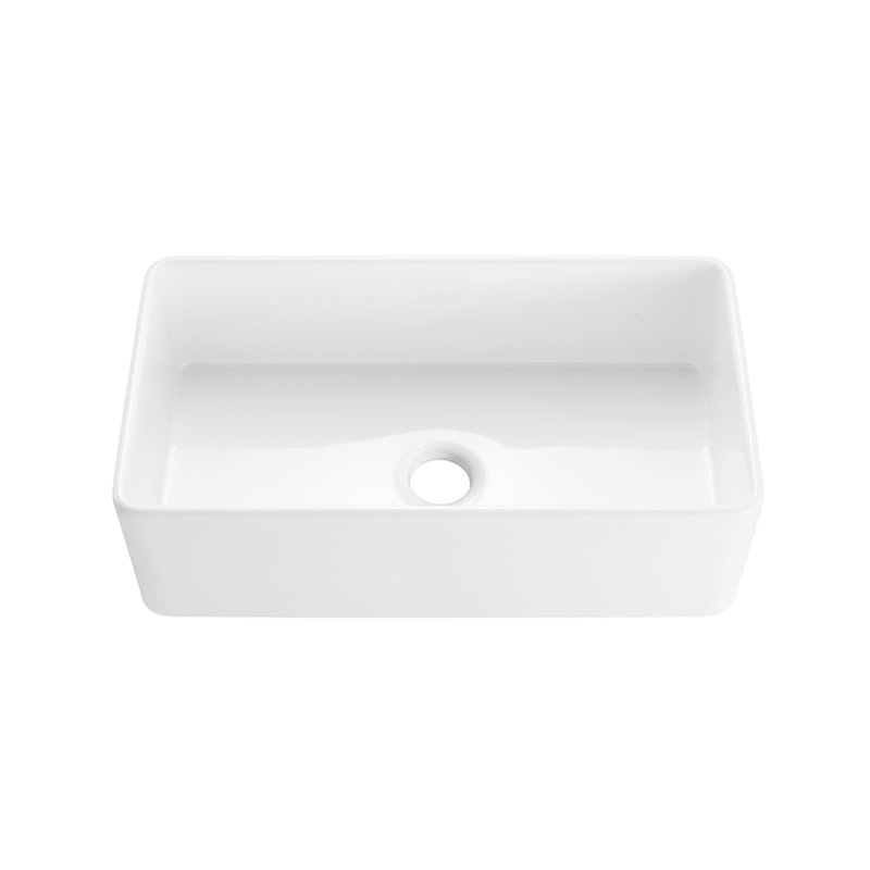 Évier de cuisine blanc sous-comptoir simple