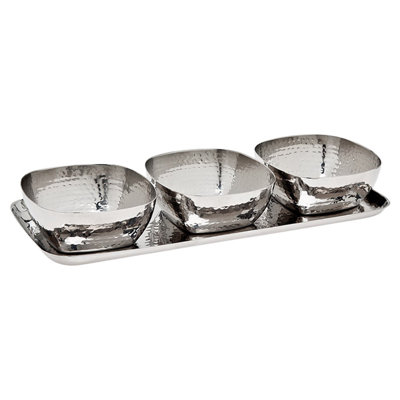 Ensemble de 4 plateaux et bols Godinger