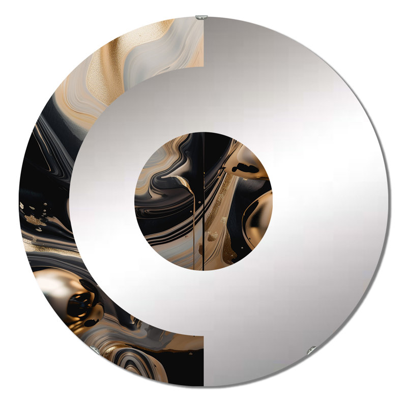Anamda - Half Circle Wall Mirror, 23.6" x 23.6"