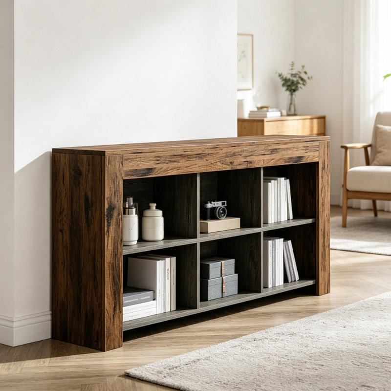 Bookcase MDF 1 Piece Bookcase Brown Versatile Design