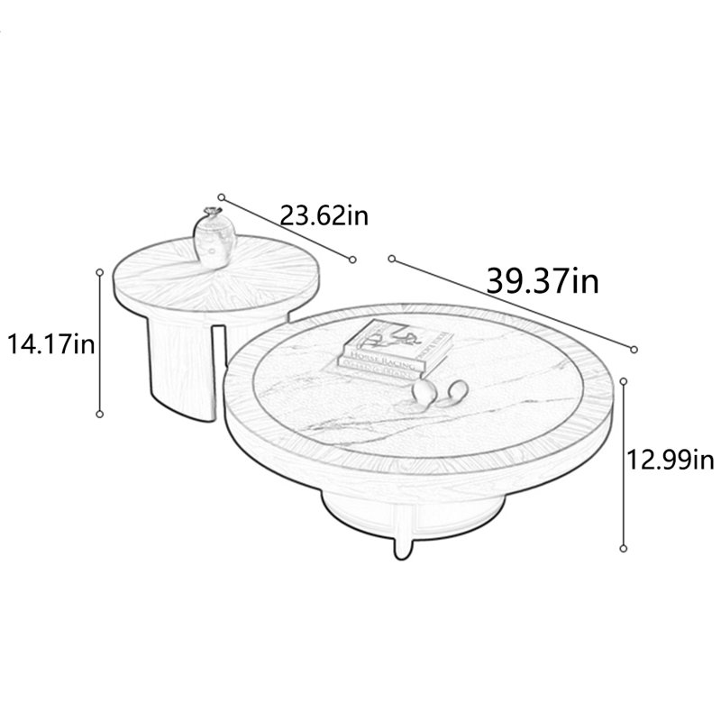 Creative design multi-functional simple tea table
