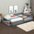 Joshau Wood Daybed with Fence Guardrails and 2 Drawers-2055985554