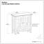 Armoire basse transitionnelle en bois massif l 32 "avec portes en verre et tablettes réglables Bedford-361804175
