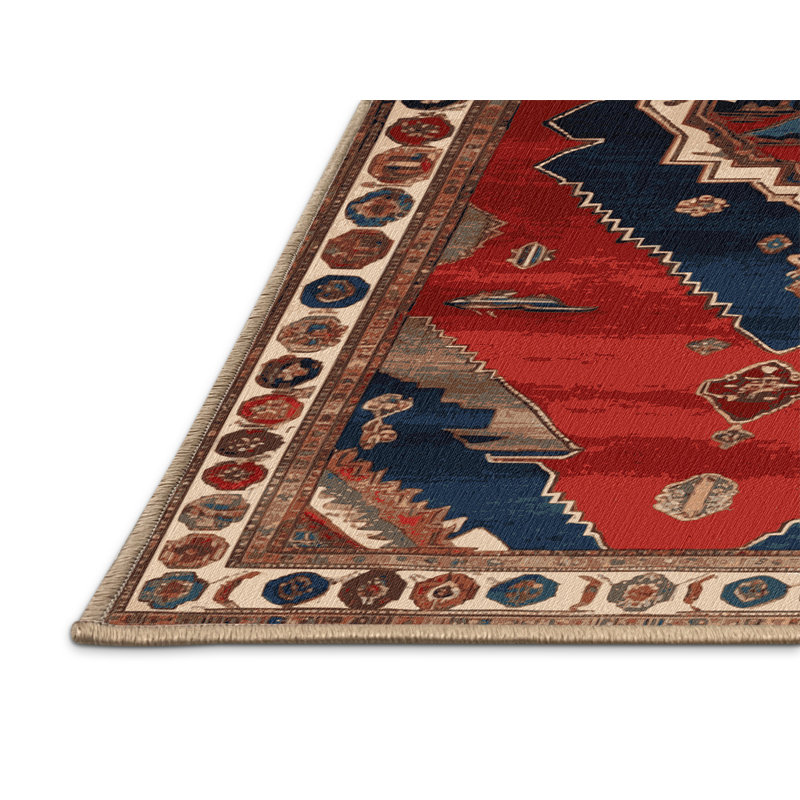 Tapis brun lavable à la machine, Carré 6 pi