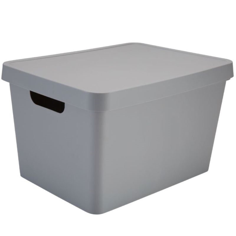 Bac de rangement Rebrilliant Nyeisha, Gris, 17,96 pintes