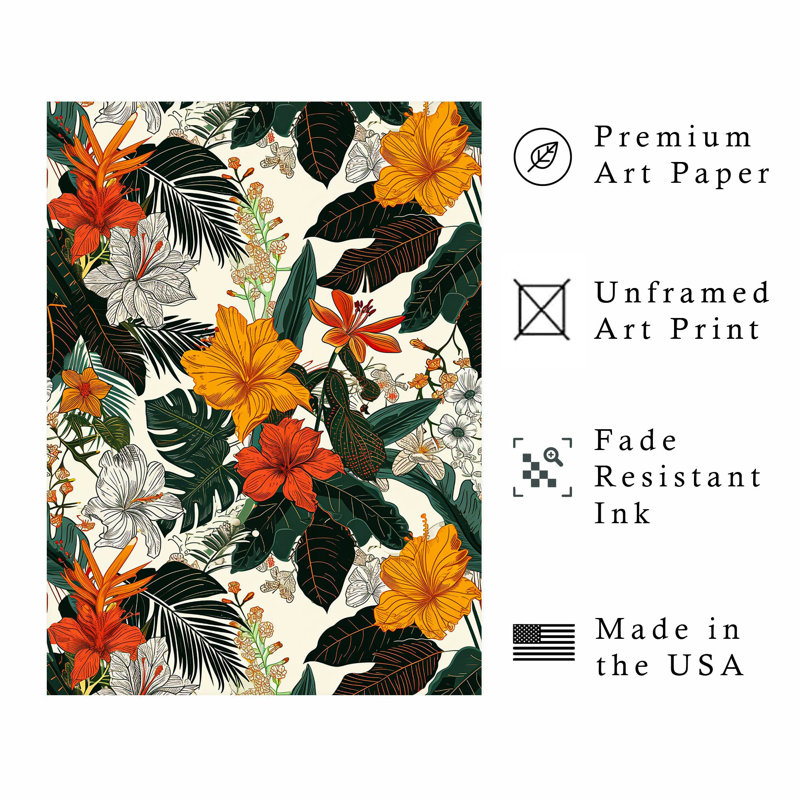 Art floral floral, H 10 po x l 8 po