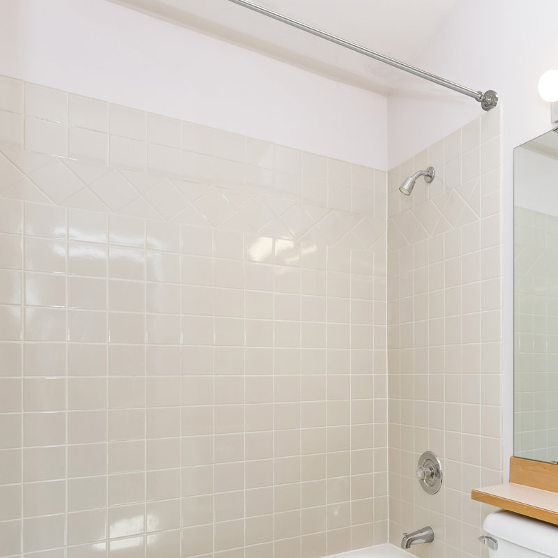 Écusson de rideau de douche Gober, Nickel satiné