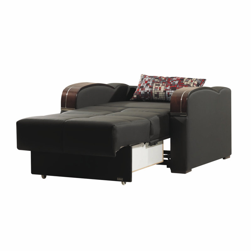 Fauteuil convertible avec rangement Primenest, Noir