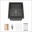 Évier de bar à quartz - Comptoir de cuisine en granite noir 15 x 20 po avec accessoires
