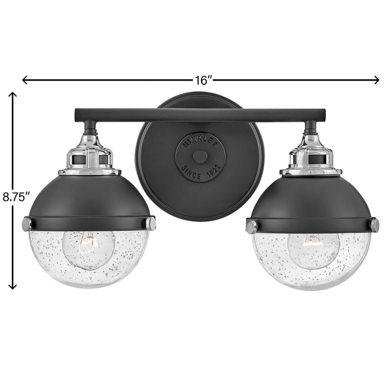 Kyoto 2 Light Seeded Dimmable Vanity Light