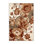 Tapis oriental doux et moelleux de style oriental orné en brun - reliure beige