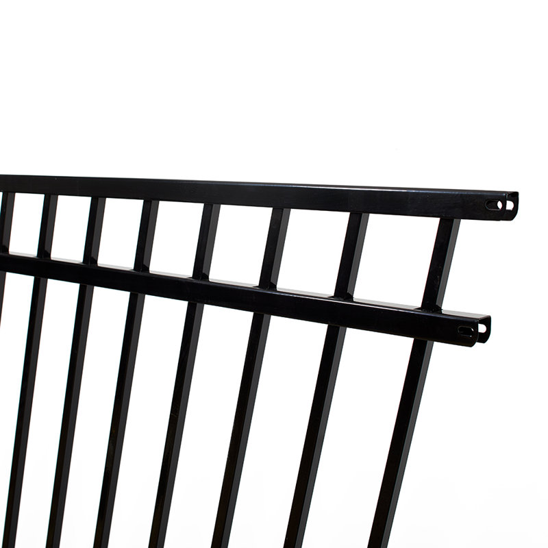 Versai Gloss Black Metal Fence Panels Included, 90.5" H x 58" W x 1.5" D