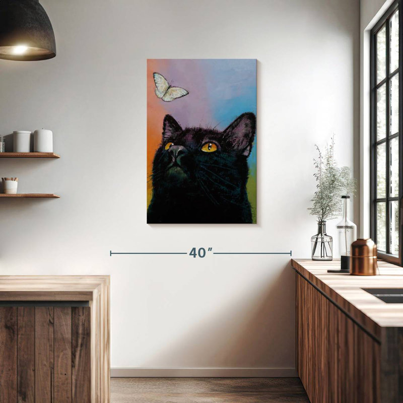 Brampt Black Cat Butterfly, 36" H x 24" W