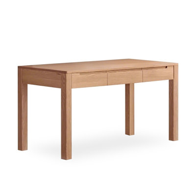Burlywood Rectangular Solid Wood with 3 drawers desk
