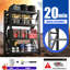 Étagère de garage réglable en métal robuste H 69 po x l 47 po x P 23,7 po, noir