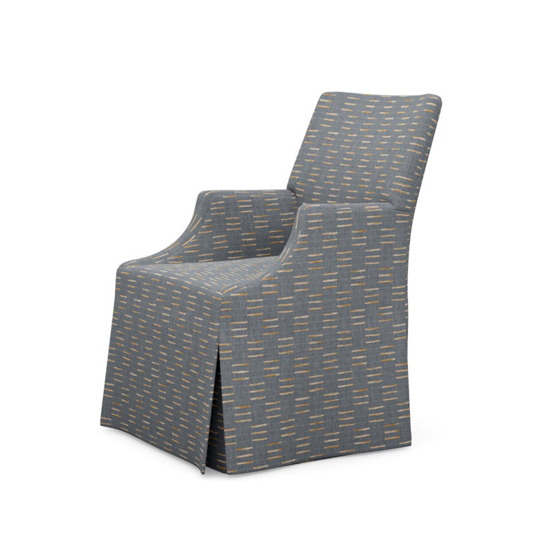 Lia Upholstered Arm Chair, Caterpillar Slate