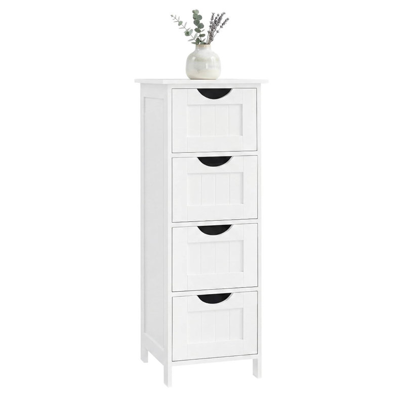 Engineered Wood Bathroom Cabinet, White