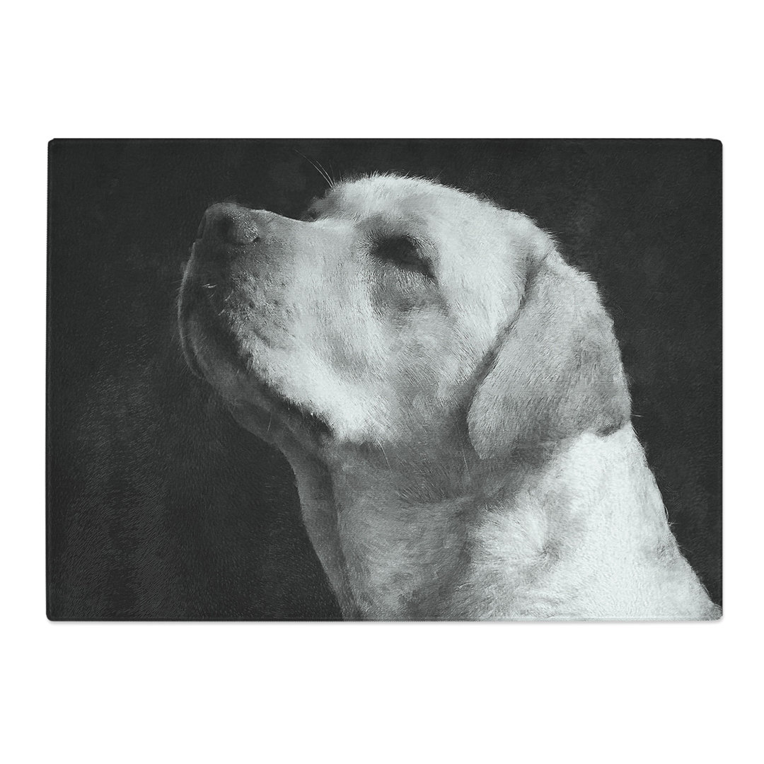 Tempered Glass Labrador Dog Chopping Board