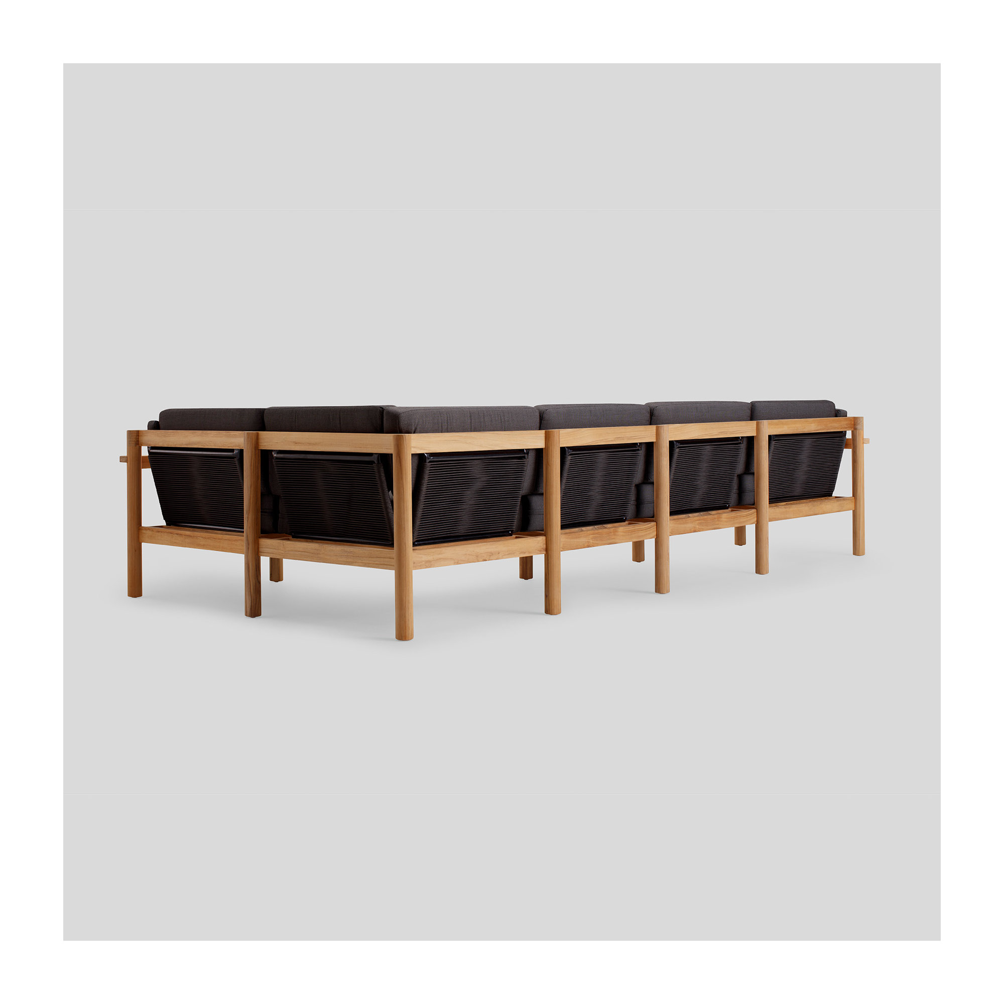 Haven 116'' Wide U-Shaped Patio Sectional with Sunbrella® Cushions, Sunbrella Coal, 6