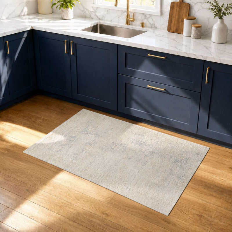 Tapis d'intérieur floral délavé Kwamane, Rectangle 2 pi x 2 pi 11 po