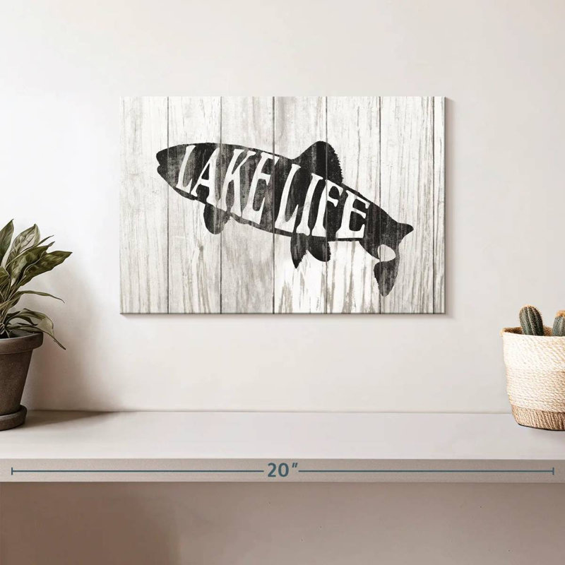 Plaque murale «Lake Life», H 8 po x l 12 po