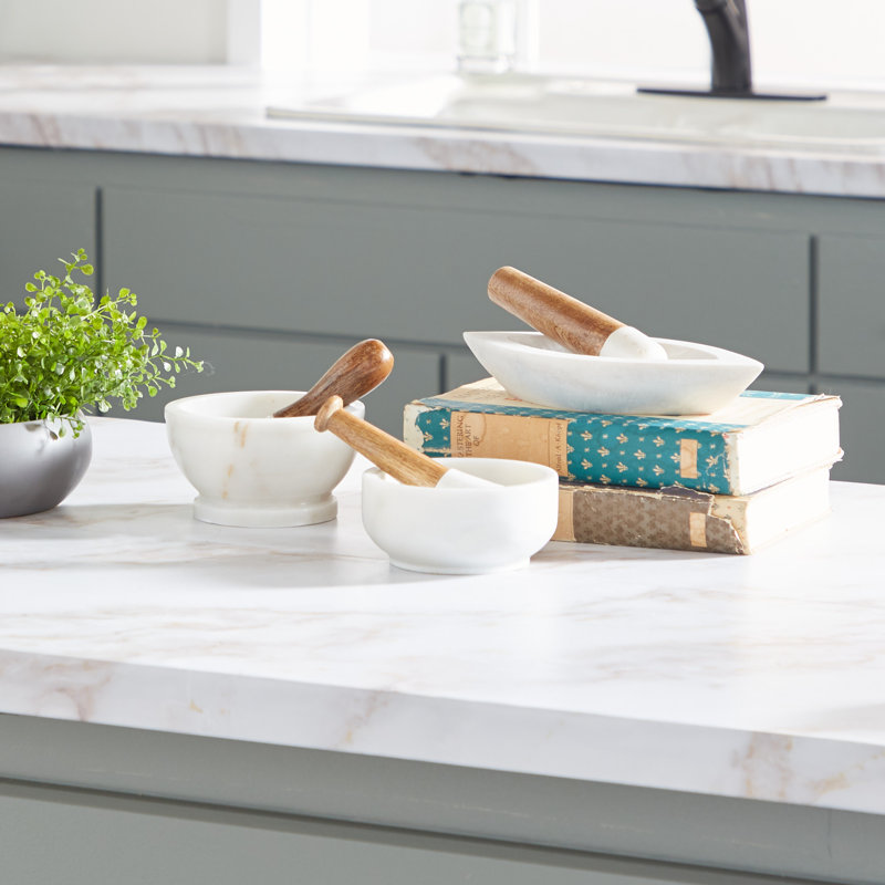 Marble Mortar And Pestle Set
