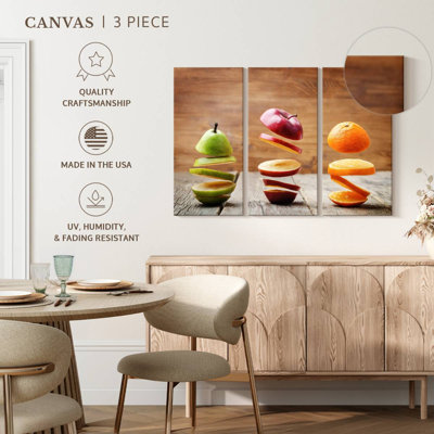 " Sliced Fruits " 3 - Pieces