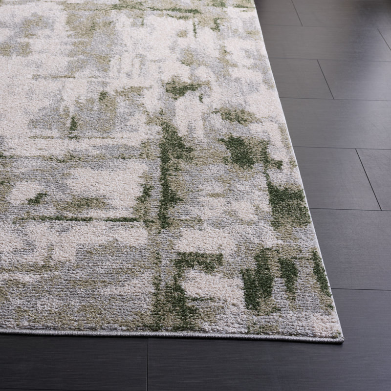 Wave Performance Abstract Indoor Rug, Square 6'7"