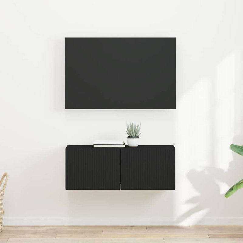 Unfinished TV Stand, Black, 29.5cm H x 39cm L x 31cm W