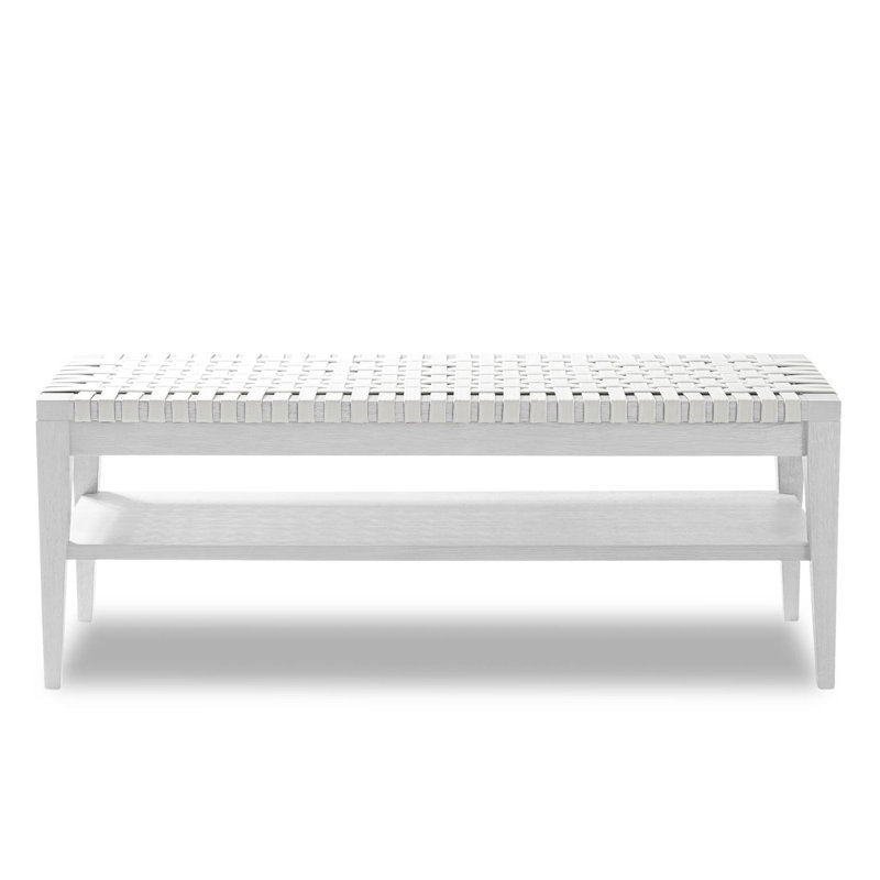 Banc tissé Staycation, Blanc