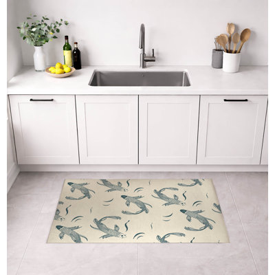 Koi Fish Low Profile Kitchen Mat