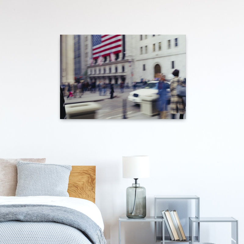 Group Of People Walking On The Street New York City New York State USA by Jerry Driendl Photography - Wrapped Canvas Print