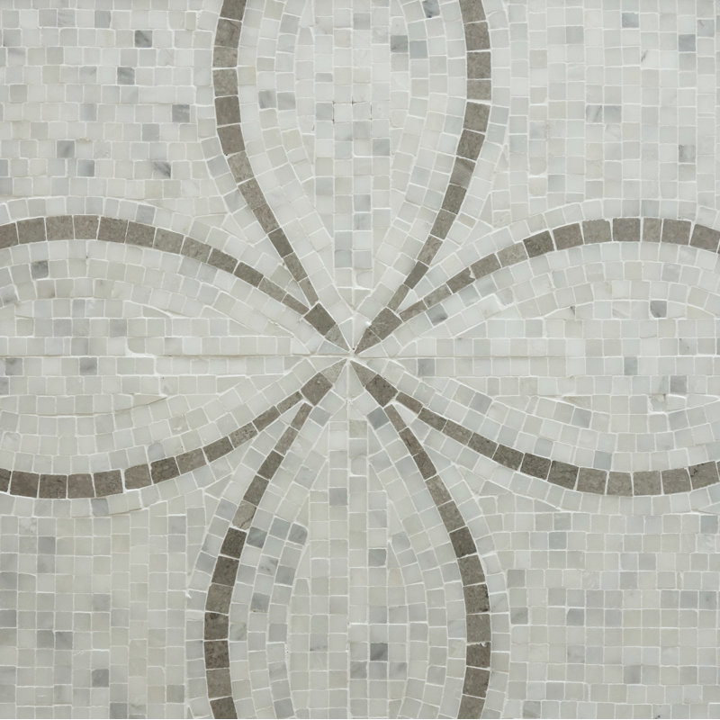 Carreau de mosaïque en marbre 12 po x 12 po