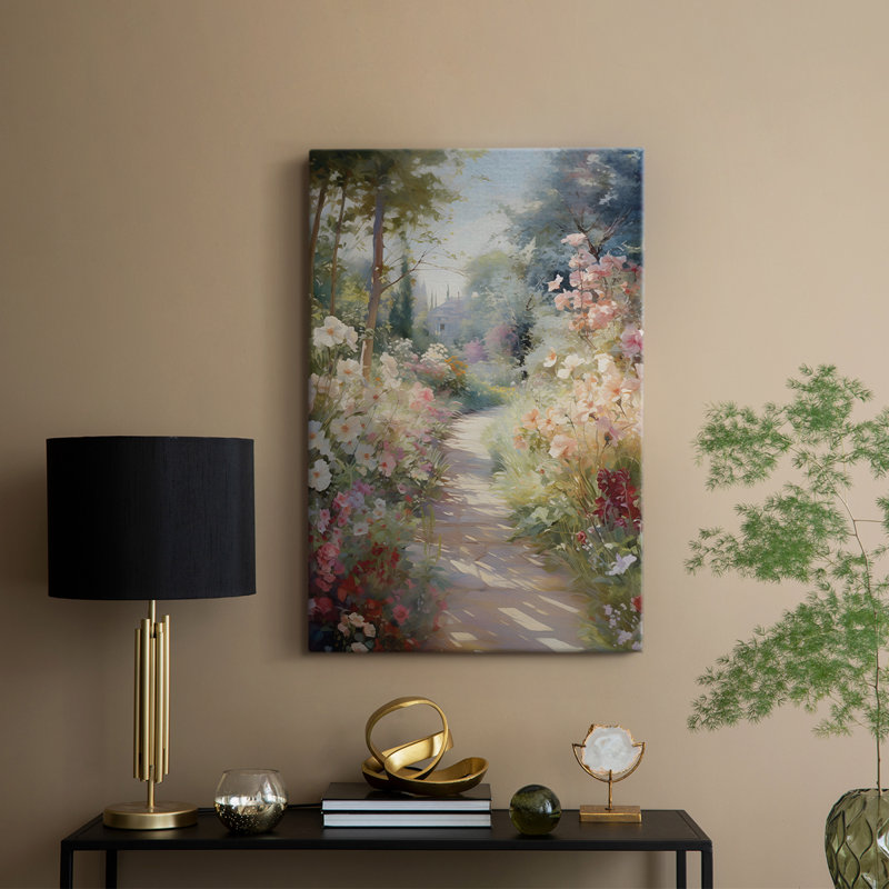 Imprimé floral rétro CCXCV III - galerie sur mesure, H 27 po x l 18 po