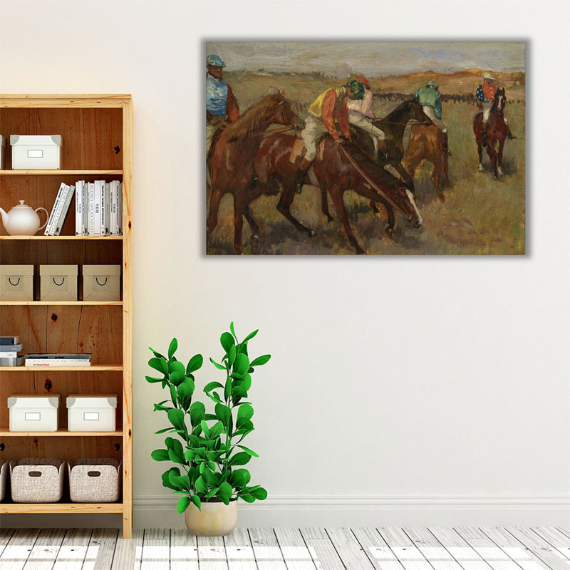 Degas The Races VI - reproduction d'art sur toile, H 24 po x l 36 po
