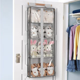 Clear Hanging Handbag Storage Organizer With Zippers, Easy Access Purse,Toy,Yarn,Hat Storage Holder Over The Door Purse Organizer Space Saving 4 Pockets