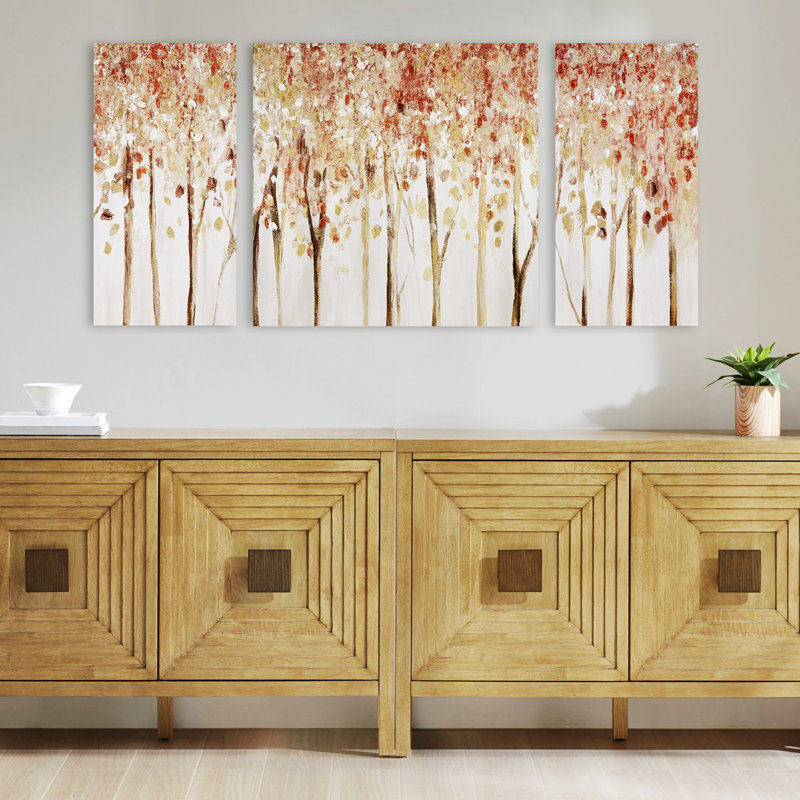 Triptych 3-Piece Textured Canvas Wall Art Set