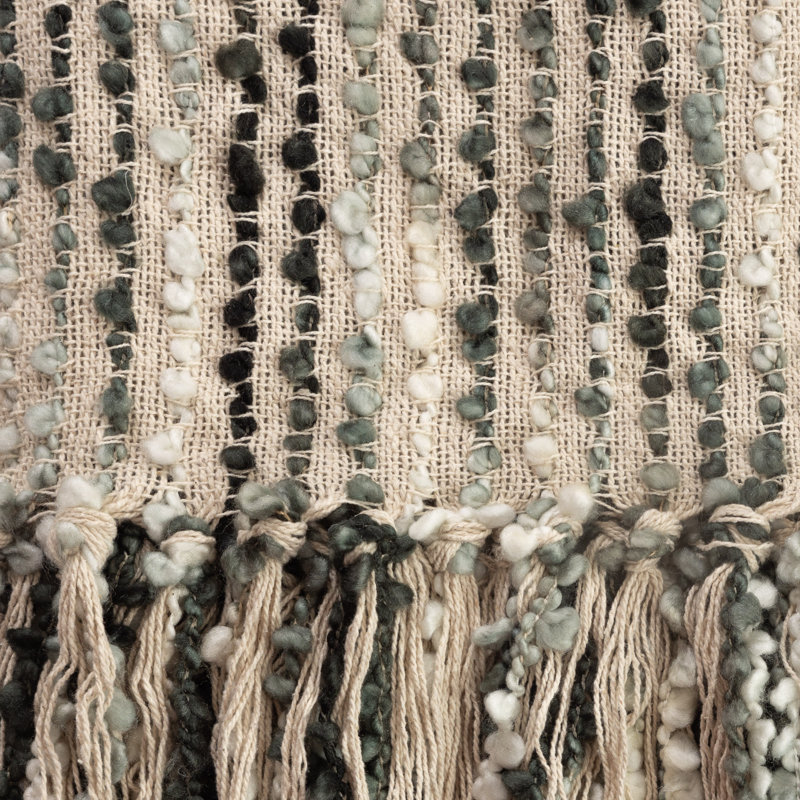 Asche Hand Woven Throw Blanket, Ink