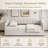 Linen Upholstered Daybed With Spacious Underbed Storage, Full Size - Durable Solid Wood Frame-2039393188