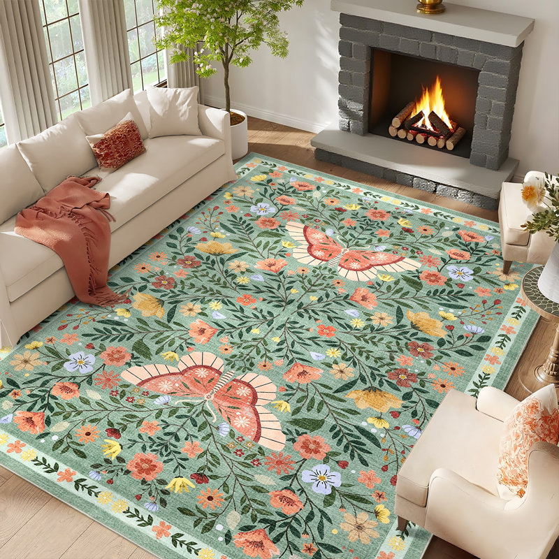 Tapis lavable à la machine Farmhouse, Rectangle 10 pi x 13 pi