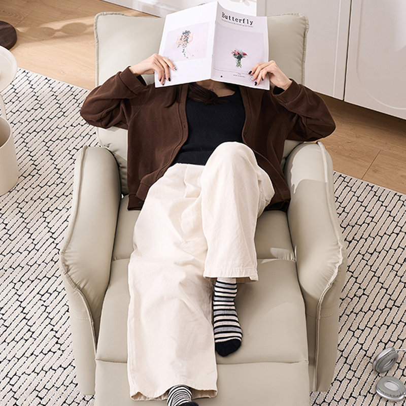 Single Sofa Ergonomic Multi-Functional Recliner, Beige