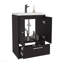 Meuble-lavabo avec deux portes et deux tiroirs Madison, noir-1212444390
