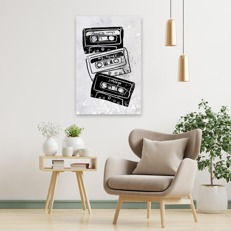 Turn It Up Xi - Cassette noire Cassettes audio préférées, H 36 po x l 24 po
