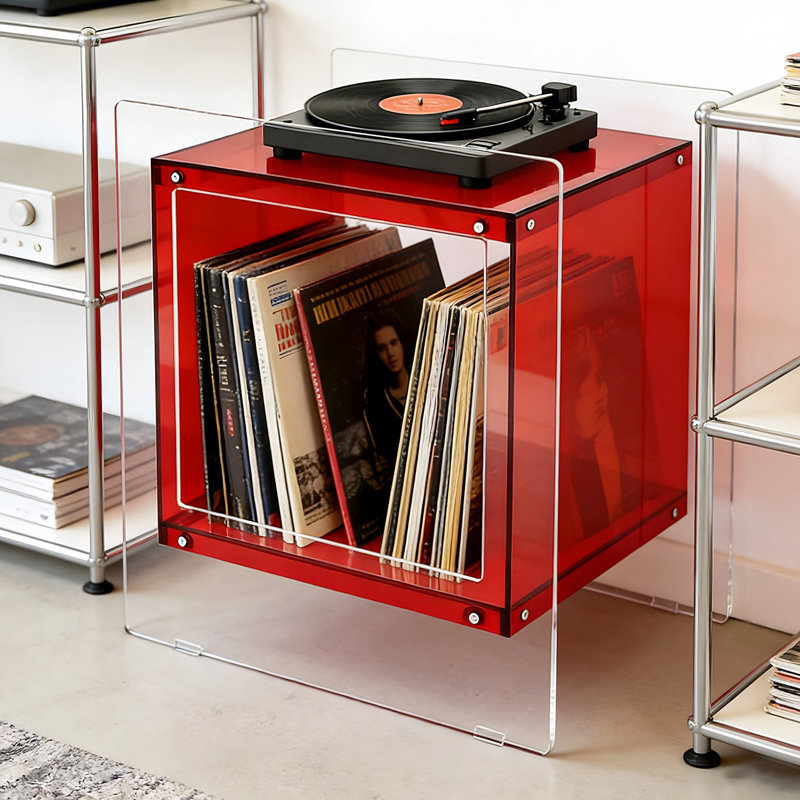 Frame End Table, Red