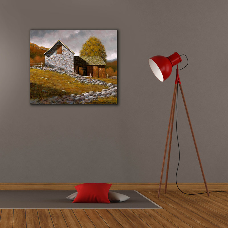  «Autumn Gold Stones» par Michael Fratrich, art mural sur toile, 30 po x 26 po