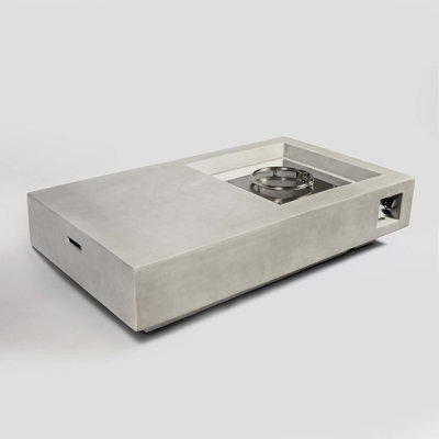 Table de foyer d'extérieur en béton H 13,78 po x l 60,04 po Harwinder
